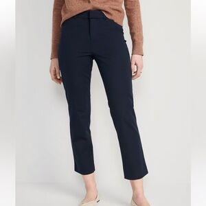 NWT High-Waisted Pixie Straight Pants (Navy)